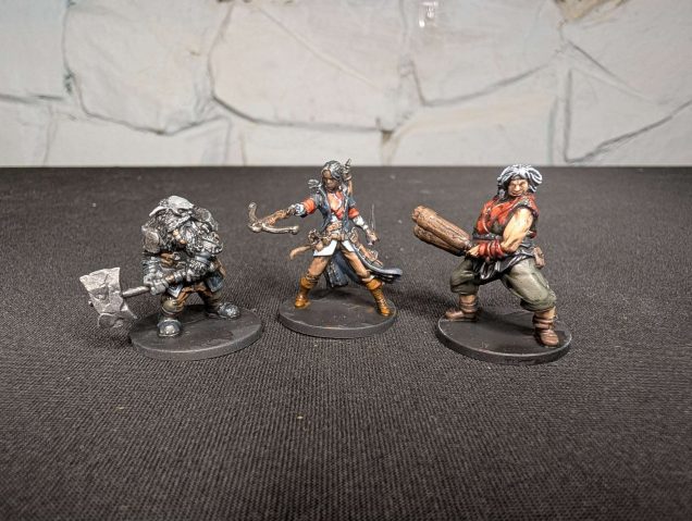 I'm also still slowly chugging my way through my Maladum collection, another 3 heroes painted.