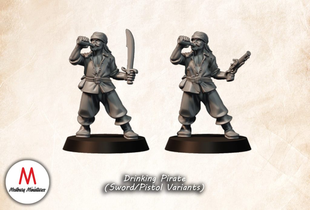 Drinking Pirates - Medbury Miniatures