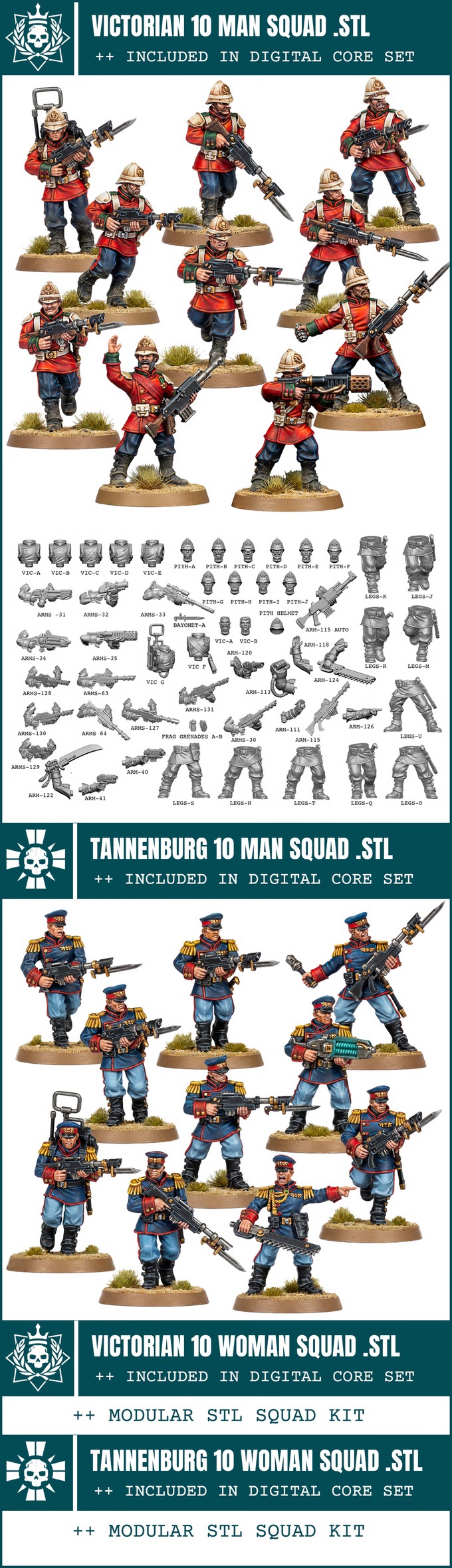 Infantry Squad - Victoria Miniatures