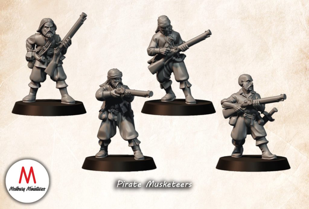 Pirate Musketeers - Medbury Miniatures
