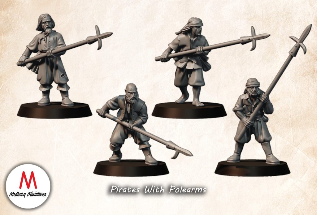 Pirates with Polearms - Medbury Miniatures
