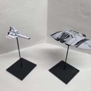 Cylon Raider and Colonial Viper