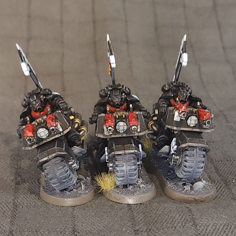The first group of three completed
