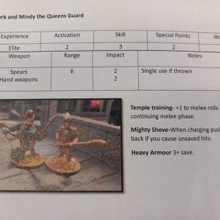 Character sheets