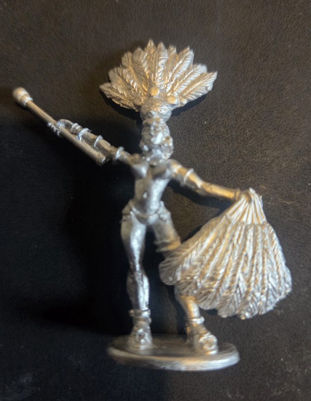 The miniature as she comes with a puddle base