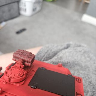 Red and black armour