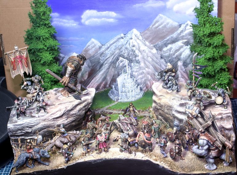 The diorama as seen by the viewer.