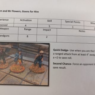Character sheets