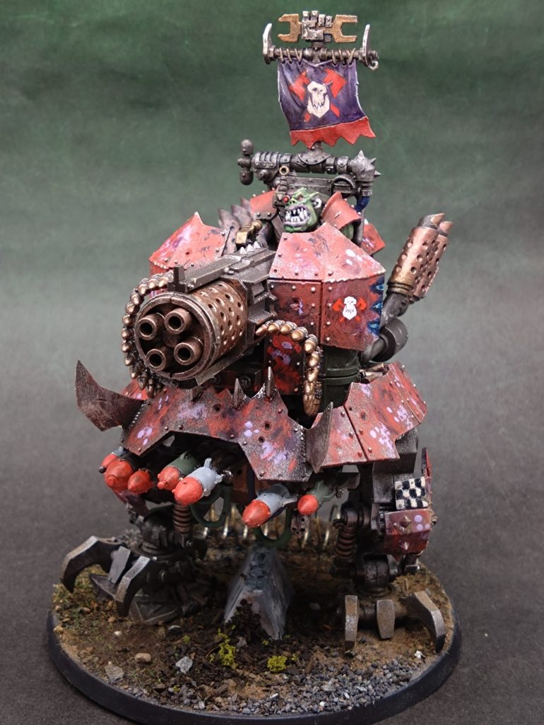 I primed it black and did a zenith of Leadbelcher. Next time might do that for the legs, but maybe not for the other parts.