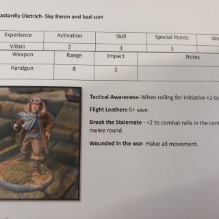 Character sheets