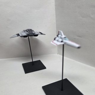 Cylon Raider and Colonial Viper