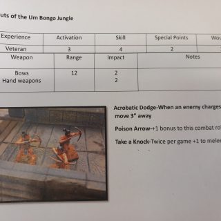 Character sheets