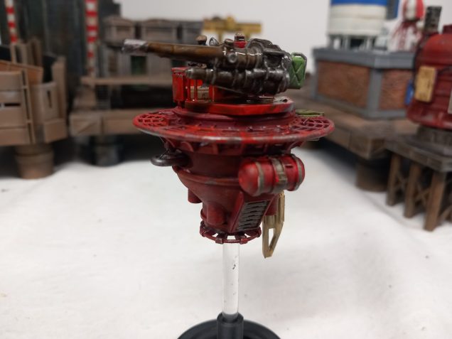 Sitting on the same floating platform is a coastal defence gun. The weapon can be swapped our for different variations so I won't be gluing it on