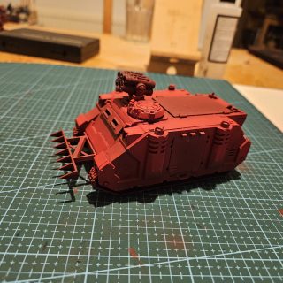Red and black armour