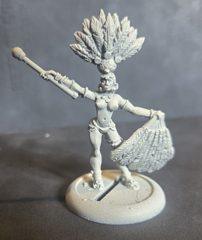 Attached to base and ready for painting.
