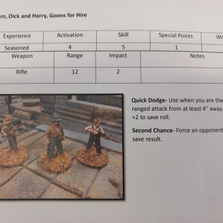 Character sheets