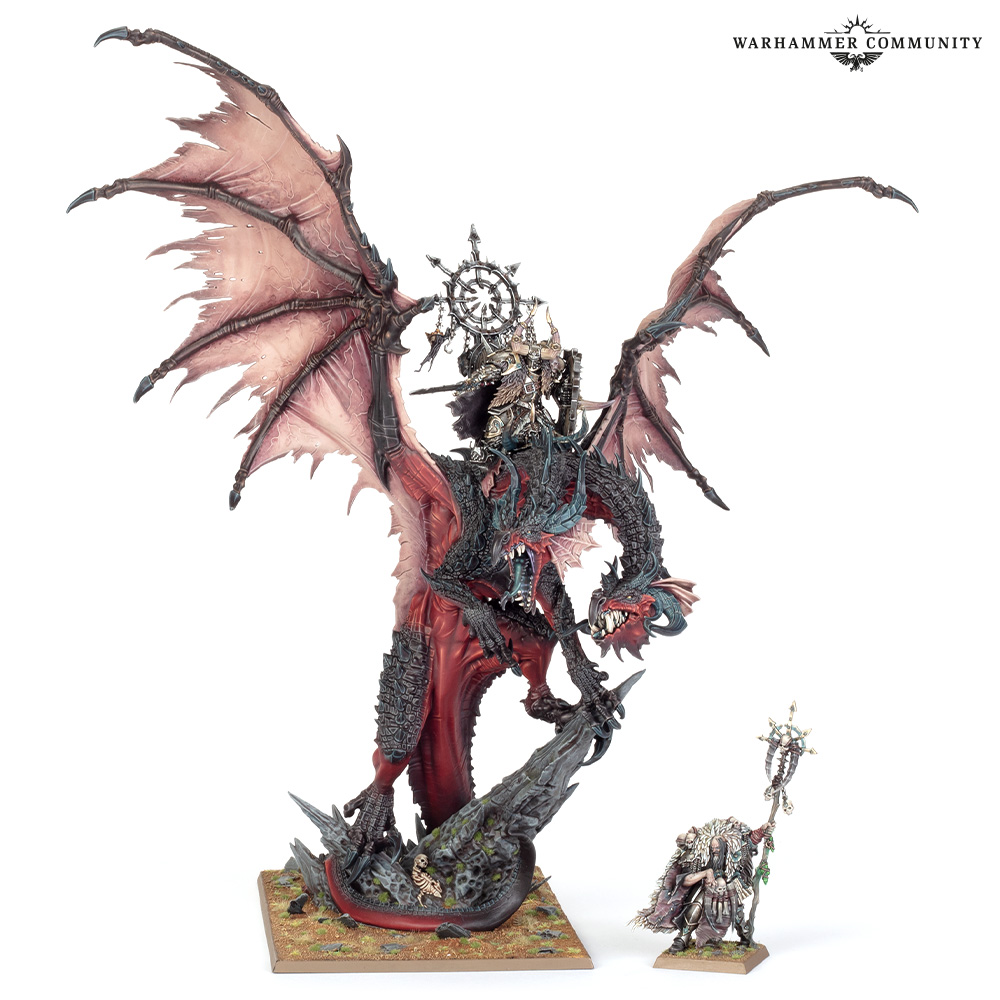 Lord or Sorcerer on Chaos Dragon - Warhammer The Old World