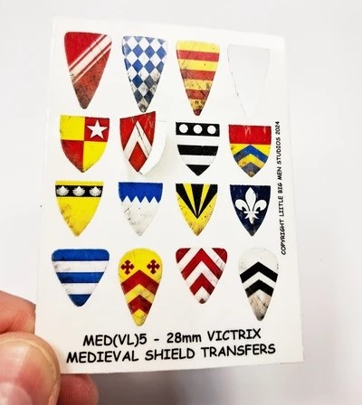 Pre-Cut Medieval Shield Transfers - Victrix Miniatures