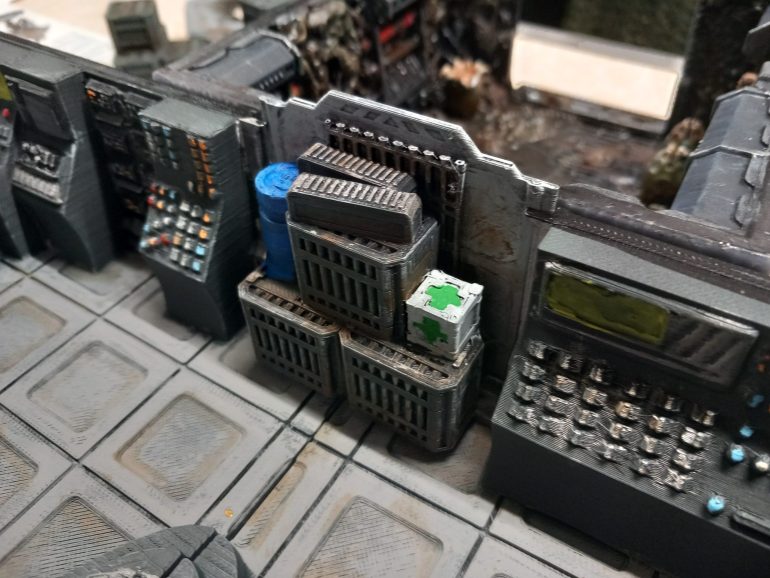 Finally we have the one piece barricaded door. The doors are great for any game that requires to show if doors are sealed or broken 