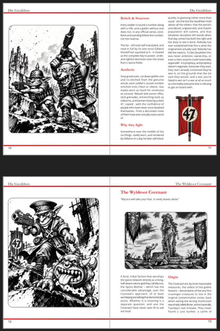 First playtest versions are A5 mini rulebooks