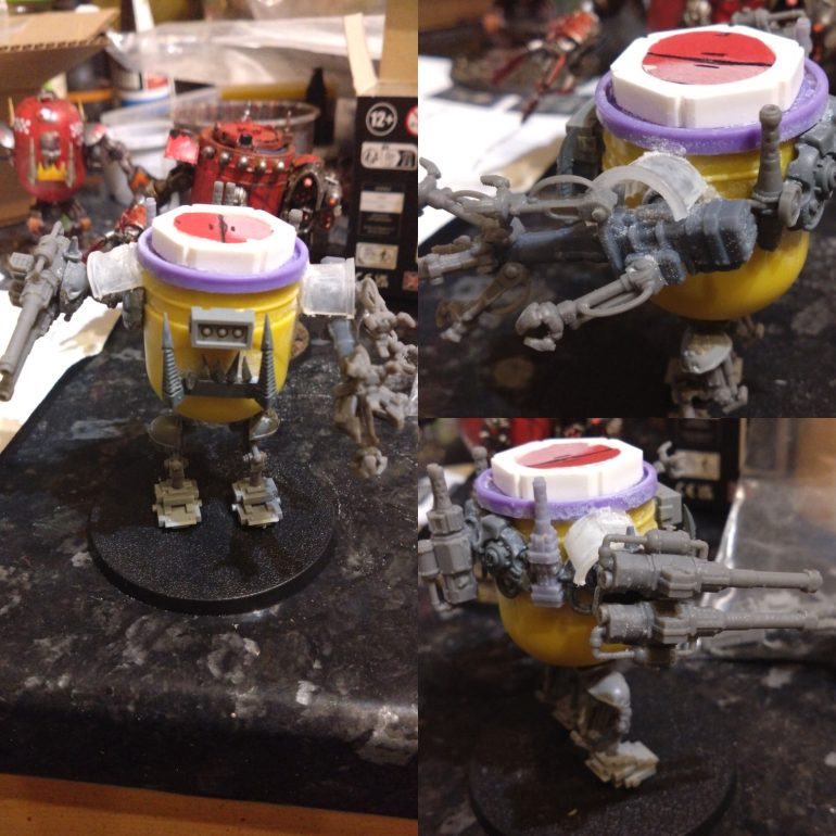 I finally got back into some hobby. Another Killa Kan from the same Kinder Surprise pot base that inspired the others.