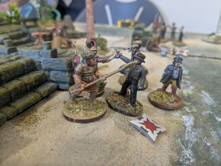 Mork and mindy get stuck into the goons but after killing one are forced back