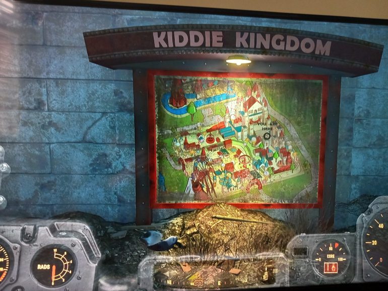 I've had a little break from nukaworld butcwith only one zone of the park left to do I had to finish it. Kiddie kingdom is the fun park area obviously designed for small children although it's all a little creepy. I started by going back to the video game and looking around, especially the things I know are available as printable pieces or I have already from the rest of the park. Next step is to put on a board anything I can use and start printing key scenery pieces.