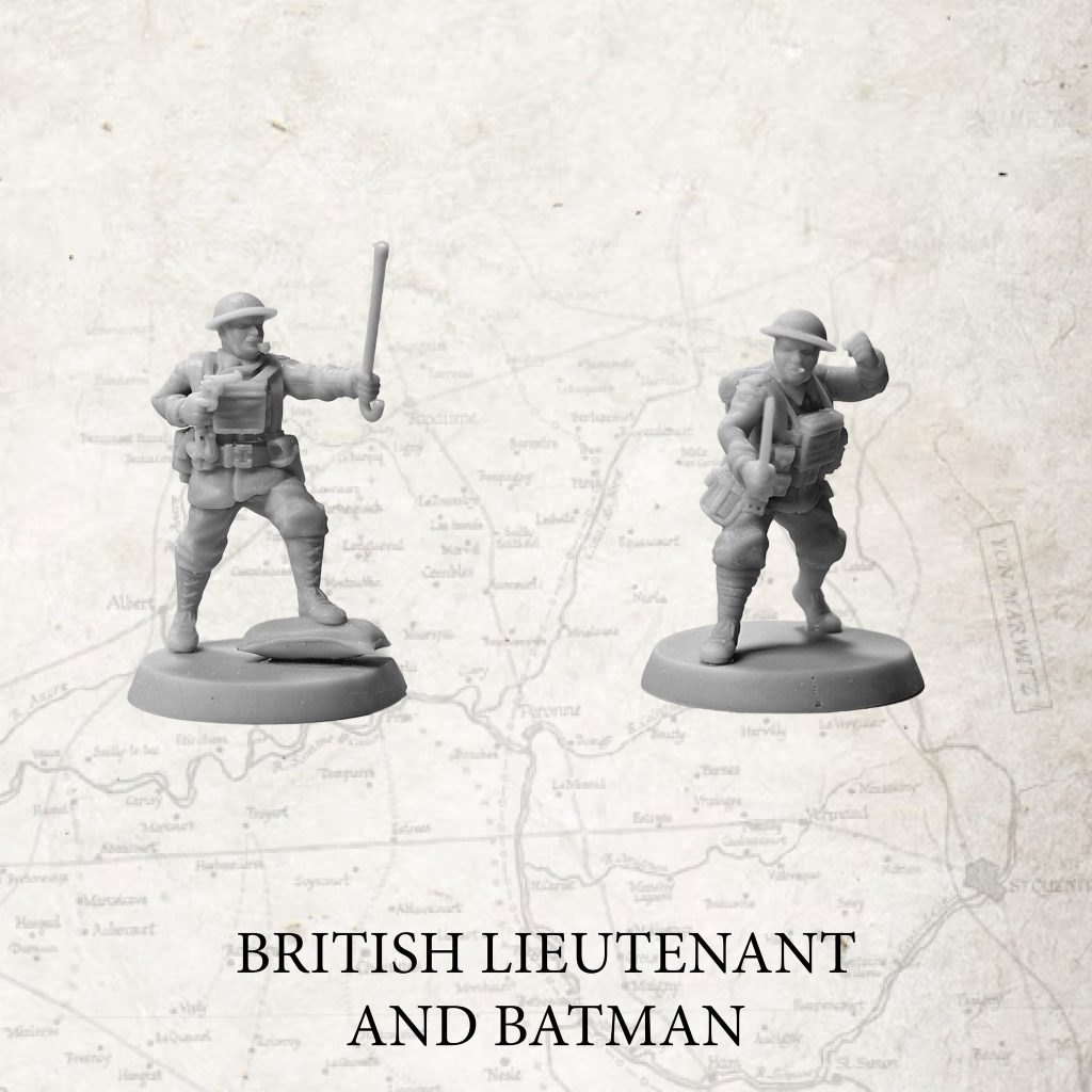British Lieutenant and Batman - 1918