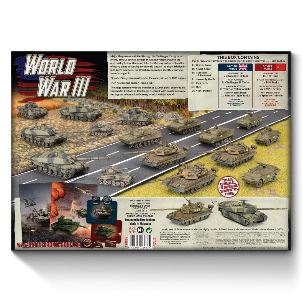 British Vs Soviet Starter Set - Contents - World War III Team Yankee