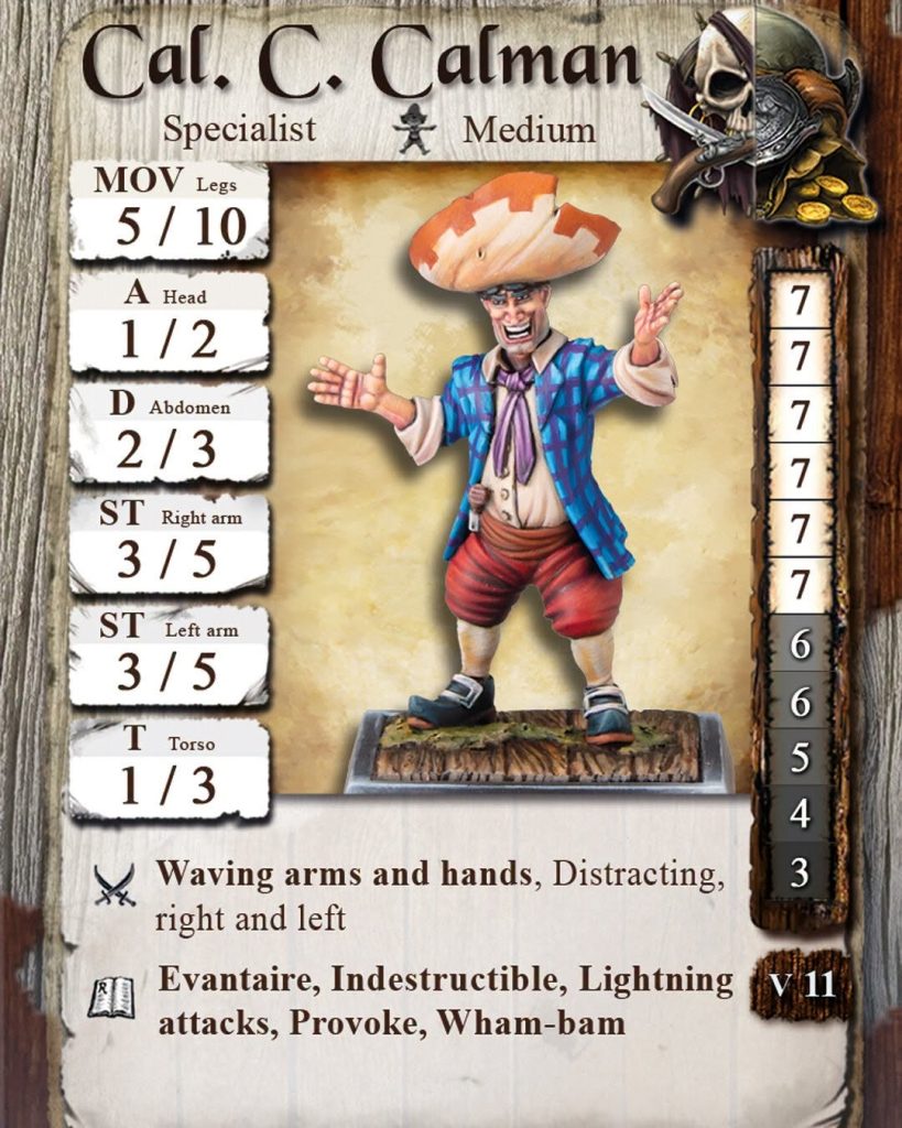 Cal C Calman Unit Card - Freebooters Fate