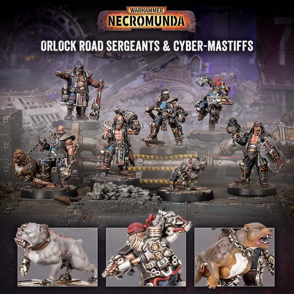 Orlock Road Sergeants & Cyber-Mastiffs - Necromunda