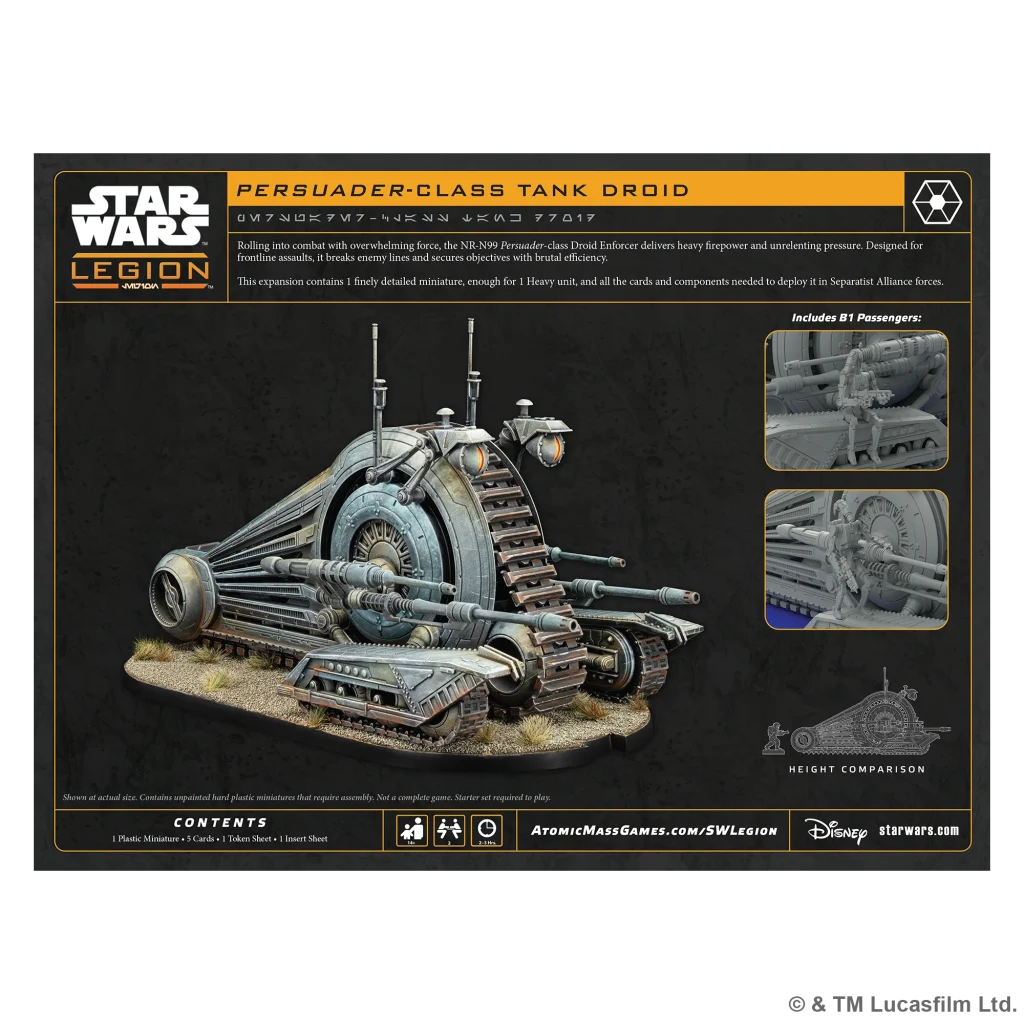 Persuader-Class Tank Droid - Contents - Star Wars Legion