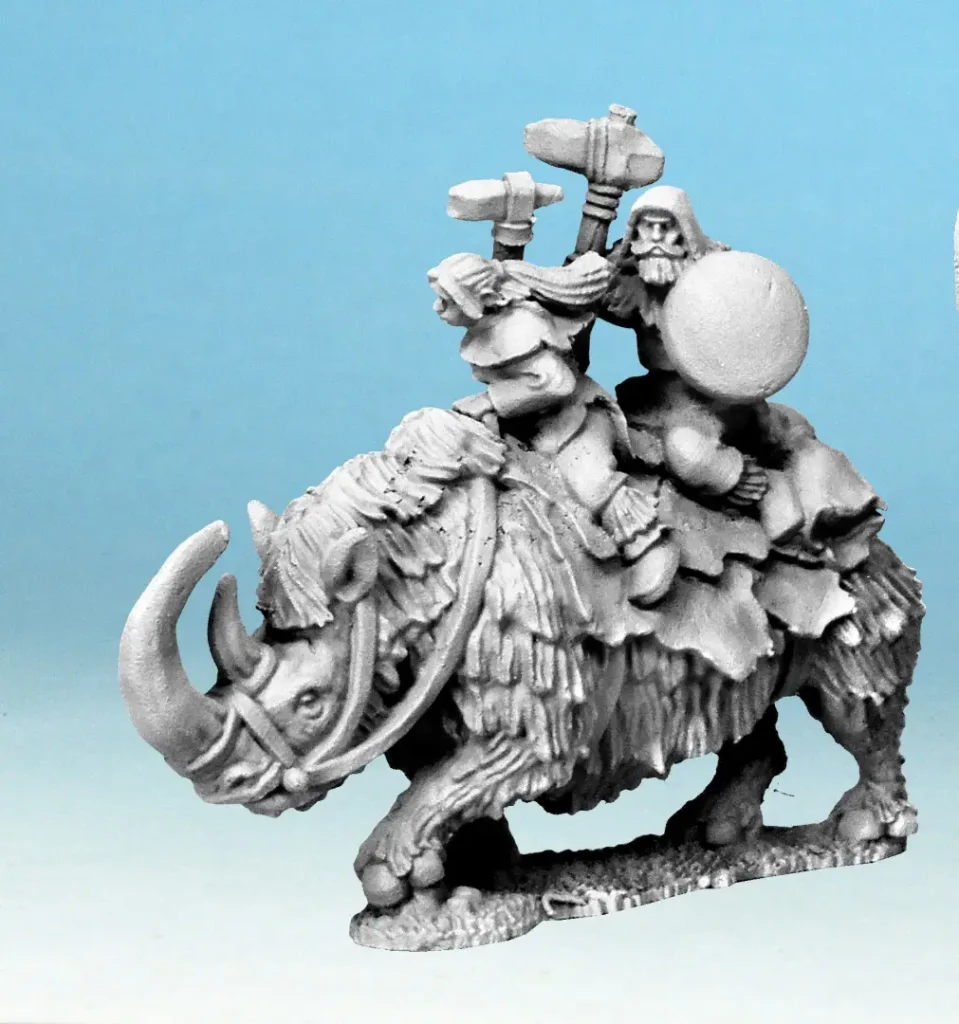 Savage Tribes Rhino Rider #1 - Mace Face Miniatures