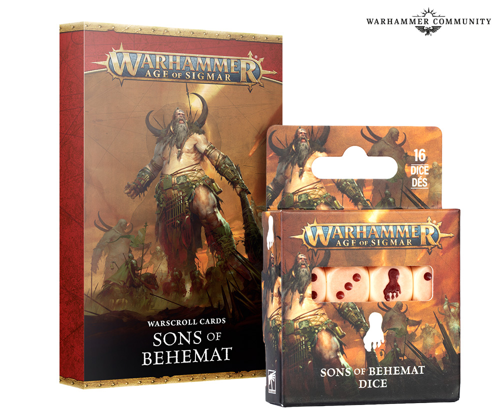 Sons of Behemat Warscroll Cards & Dice - Warhammer Age of Sigmar
