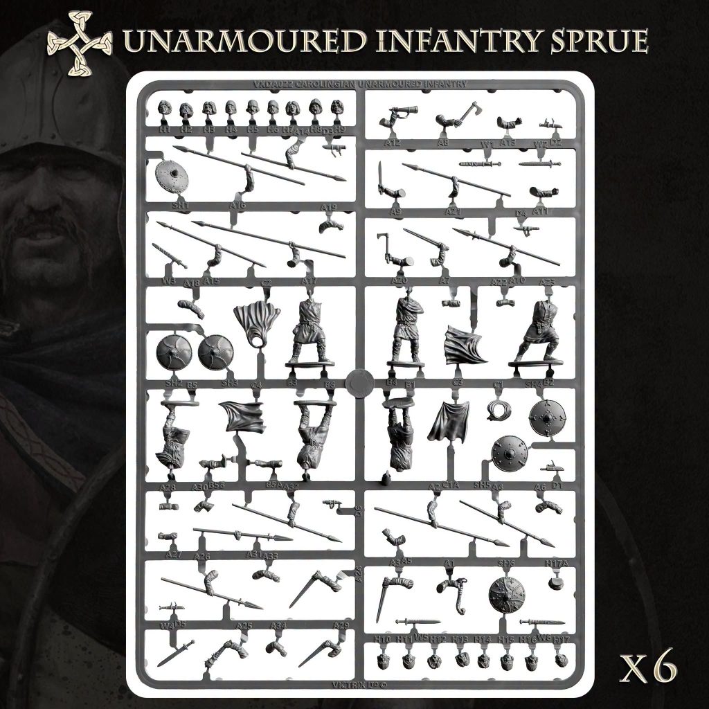 Unarmoured Infantry Sprue - Carolingians - Victrix Miniatures