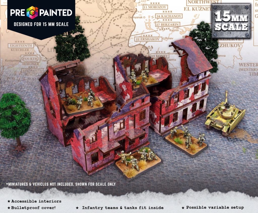 15mm Old Fashioned Houses - Micro Art Studio