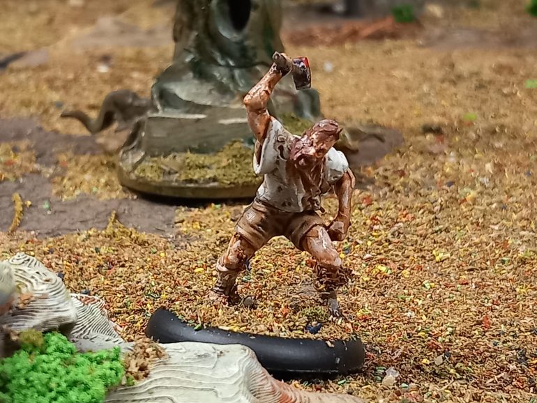 I'm preparing for this years Halloween game night at work. I thought I'd do the first scenario in the don't look back rule book. Teenagers camping in the woods who get picked off by Grayson a camp councillor who went feral. The mini I downloaded from the blacksite website and printed. He comes with two other killers I can use for future games. The beast and the lakeside killer.