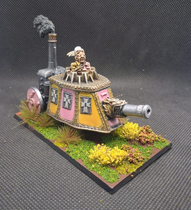 A steam tank is just as good at boiling tea for elevensis as it is at taking pot shots at maurauding ogres in the raddish patch