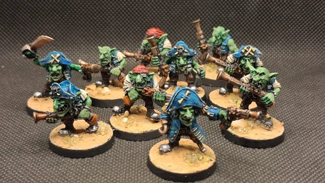 Picked these cheeky chaps up from meridian miniatures should make a great meat sheild for the bigger orks 