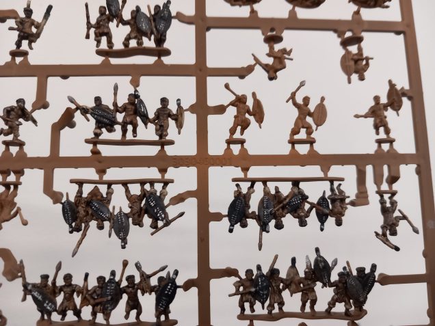 Each sprue seems to be made up of half married half unmarried. I had a go at painting them.on the sprue