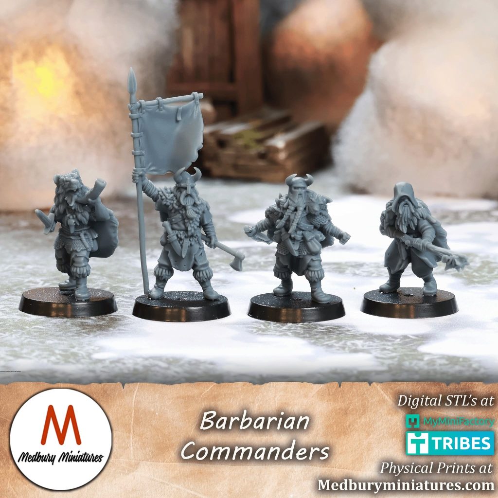 Barbarian Commanders - Medbury Miniatures