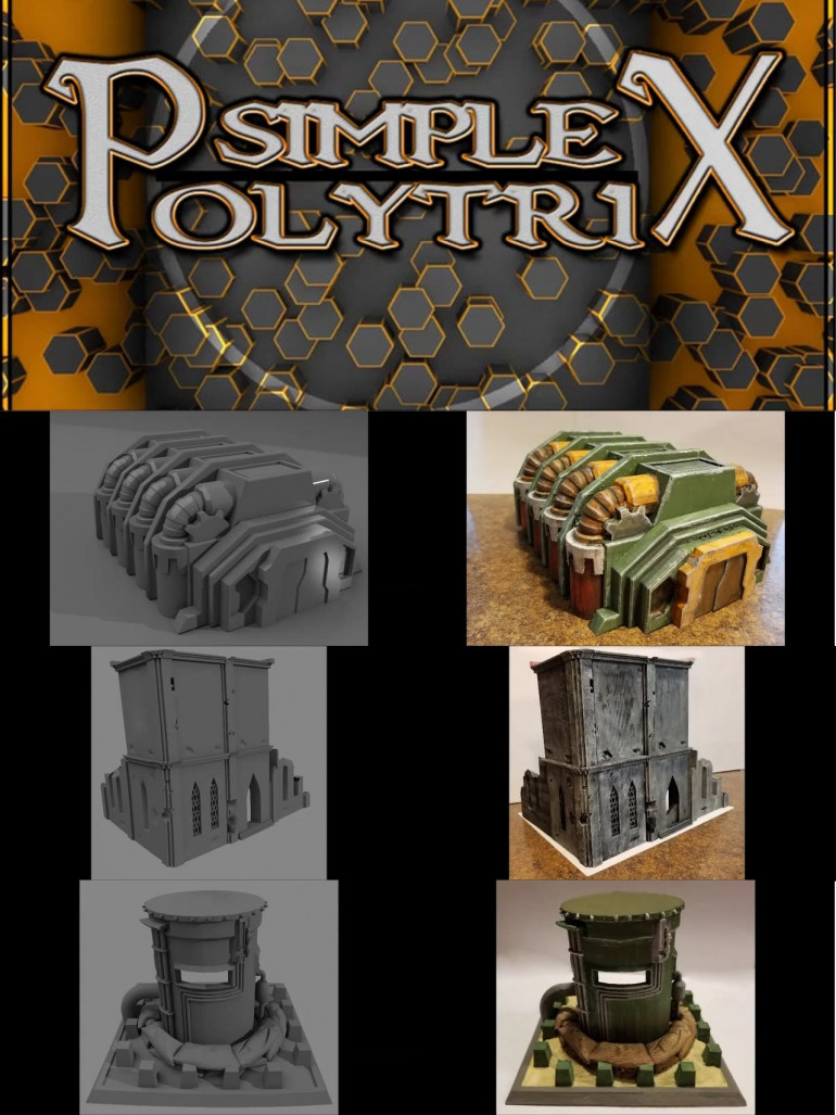 SimplePolytrix Scifi/apocolypse/modern 3d print terrain