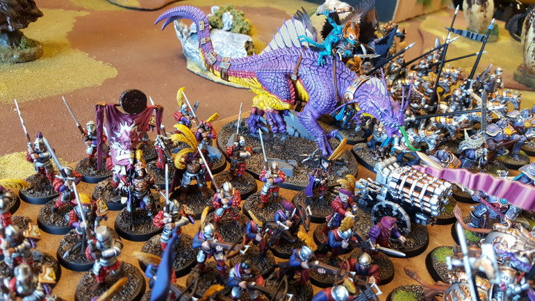 The Forces of Order Bring a Troglodon Into Battle