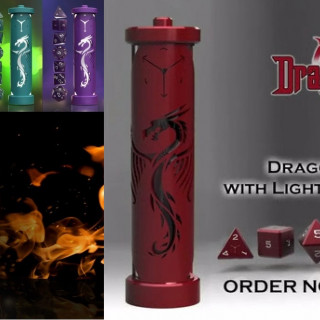 Dragon Forged LED Dice Vault and Polyhedrals