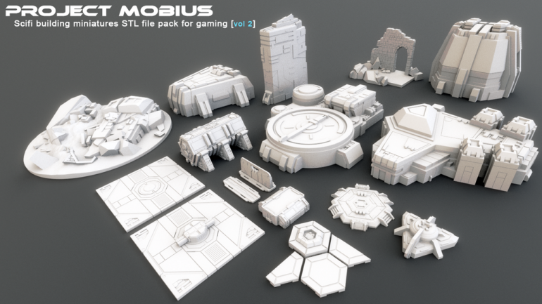 3D Printable Sci-Fi Structures For Tabletop Gaming Vol 2