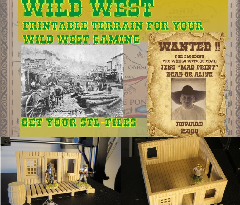 Wild West 3D Print Files.