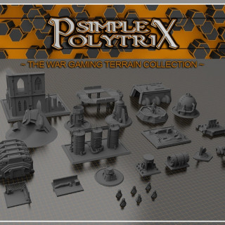 SimplePolytrix Scifi/apocolypse/modern 3d print terrain