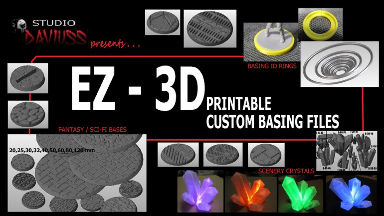 EZ 3D PRINTABLE CUSTOM BASE FILES