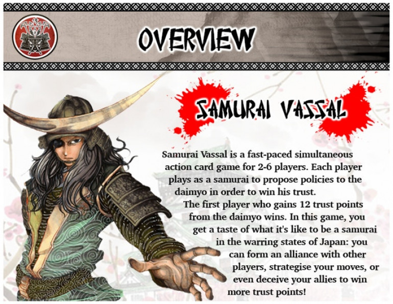 Samurai Vassal - The Card Game KS Commissions