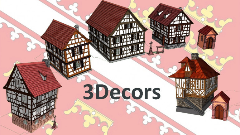 Alsace - 3D Printable timbered buildings